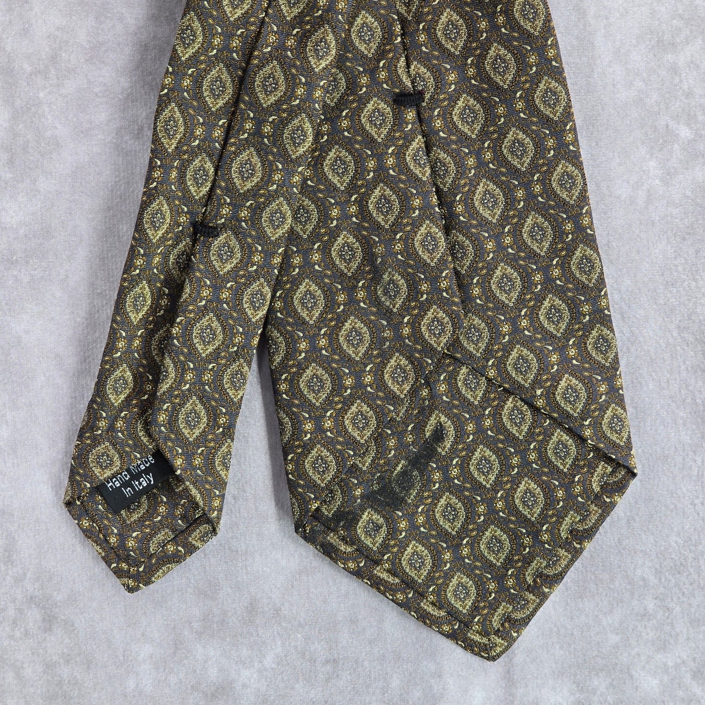 Joseph Abboud Brown Blue Paisley Floral Executive 100% Silk Men's Neck Tie