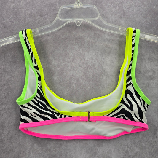 No Boundaries Stripe Black White Bikini Top Swimwear Swimsuit Small