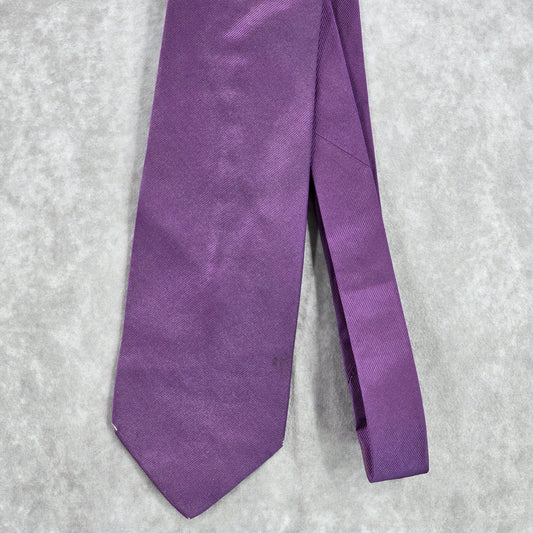 Jos. A. Bank Purple Black Solid Executive 100% Silk Italy Men's Neck Tie