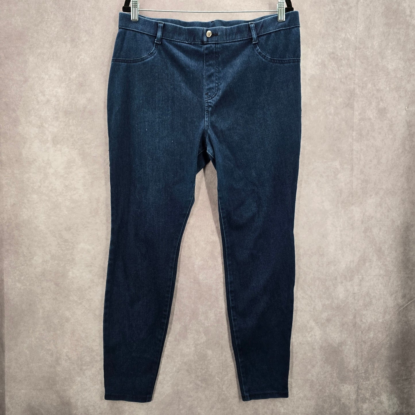 Time and Tru Blue Skinny Stretch Pullon Jegging Bottoms Pants Plus XXL 2XL