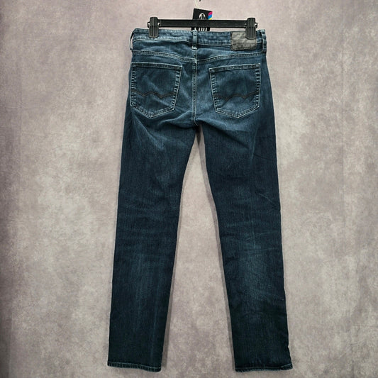 002. American Eagle Outfitters Dark Blue Denim Straight Pants Skinny 30x30