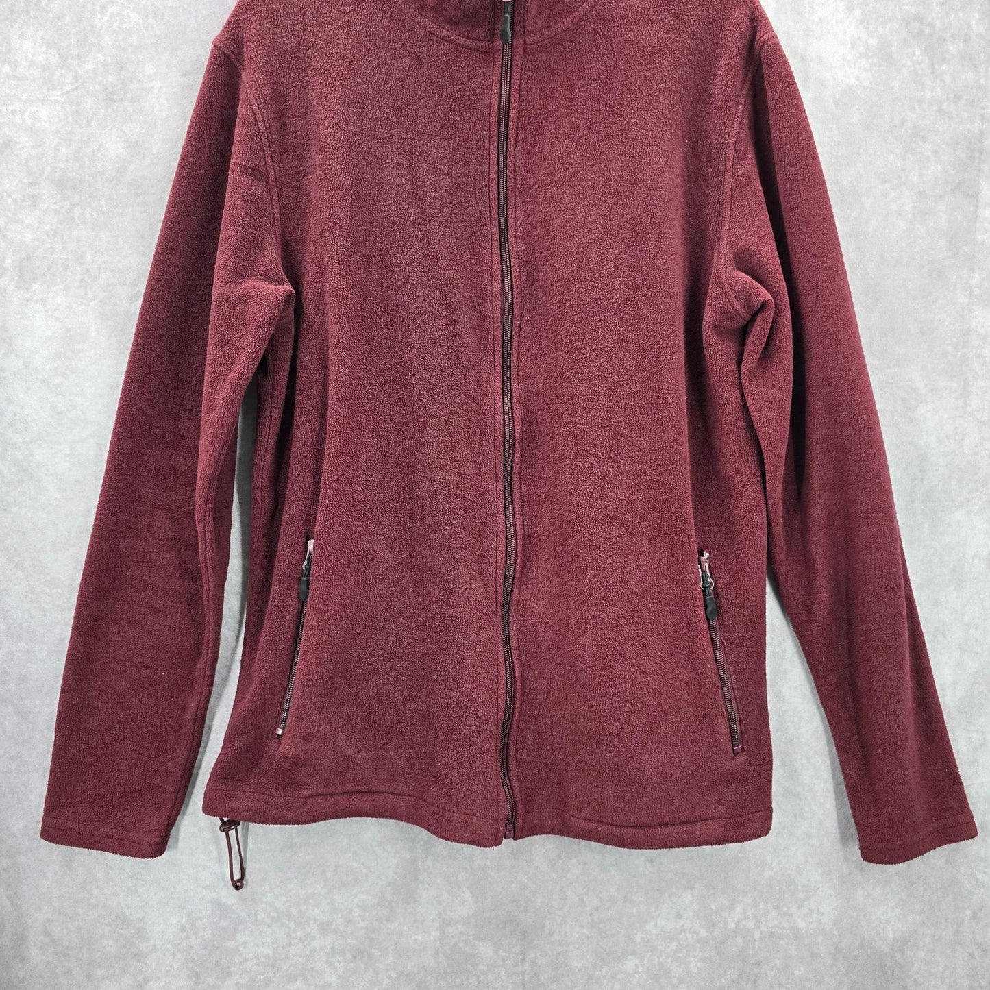 169. Redtag Red Long Sleeve Full Zip Fleece Sweater Jacket Mens Large