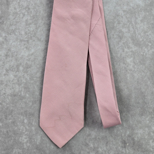 Bruno Pirttelli Pink Gray Polka Dot Geometric 100% Silk Men's Neck Tie