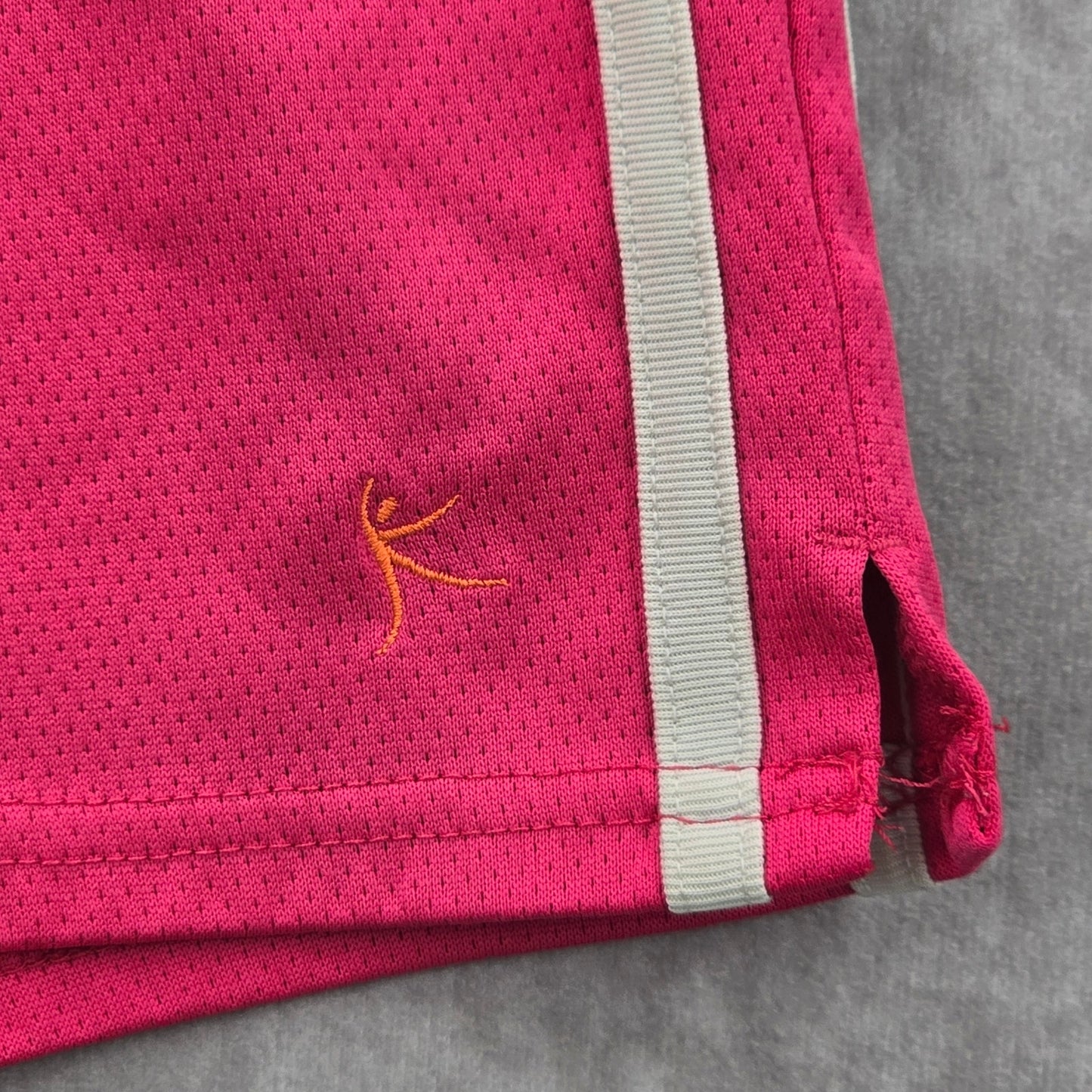Danskin Now Pink White Athletic Running Activewear Shorts Pants Bottoms XL