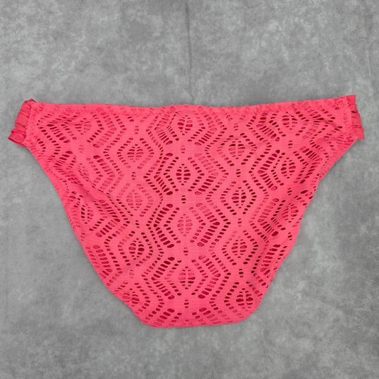 Becca by Rebecca Virtue Pink Floral Cheeky Bikini Bottom Swimwear Medium