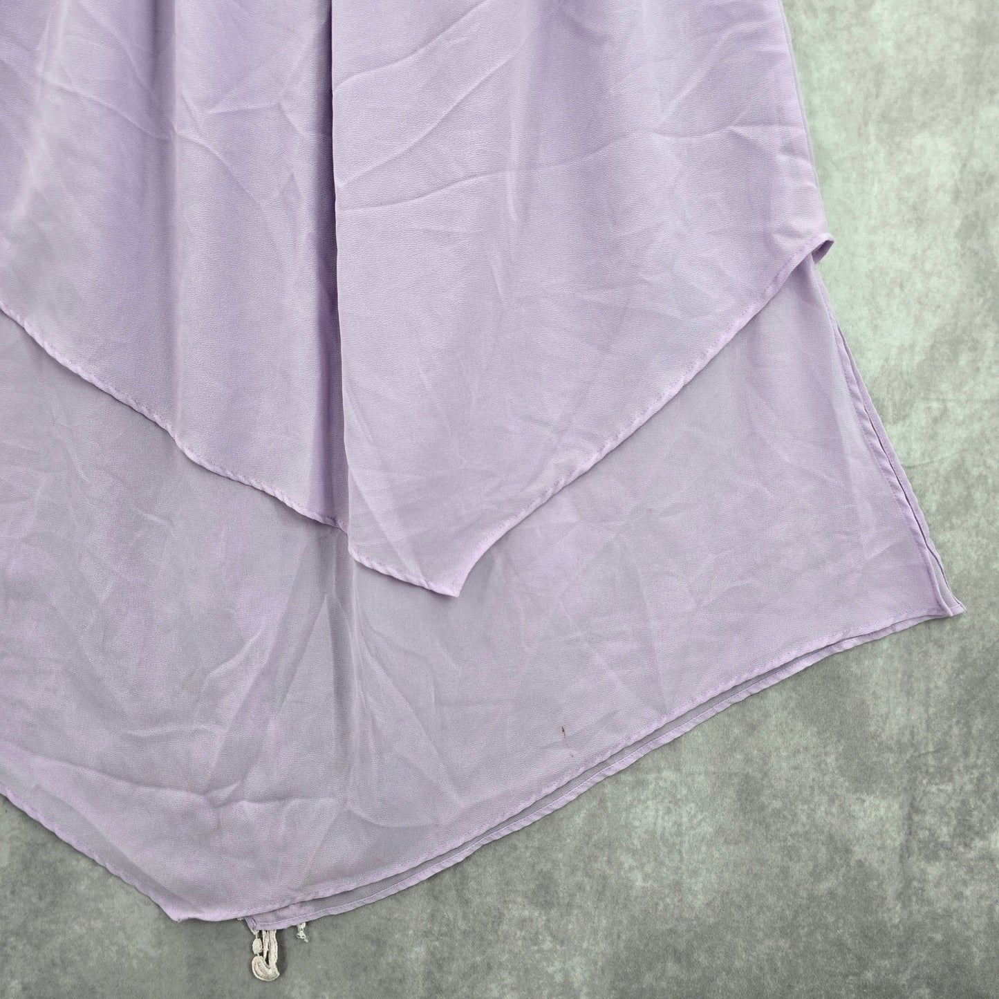Purple Lace Asymmetrical Rhinestone Lace Cottage Retro Skirt Plus 4XL