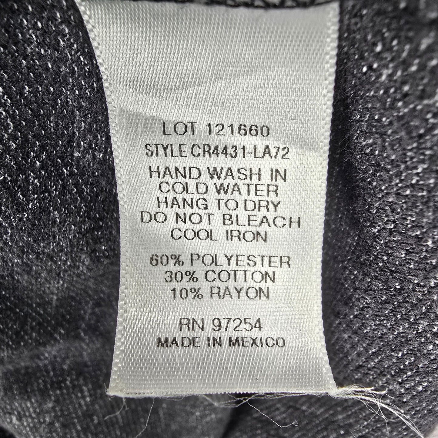 One Clothing LA Gray Flare Y2K Western Retro Blouse Top Medium