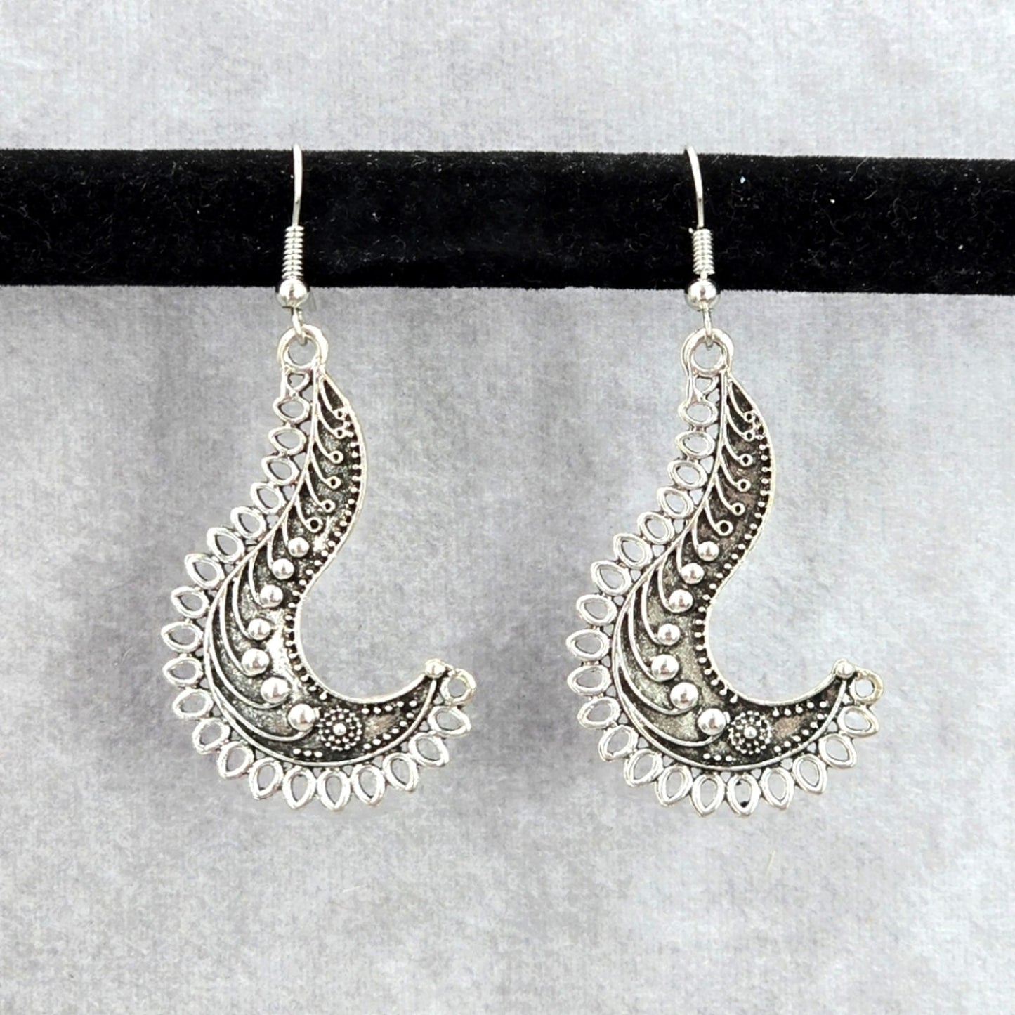Zara Silver Boho Drop Hook Dangle Floral Leaf Earring Fashion Jewelry JB2-100