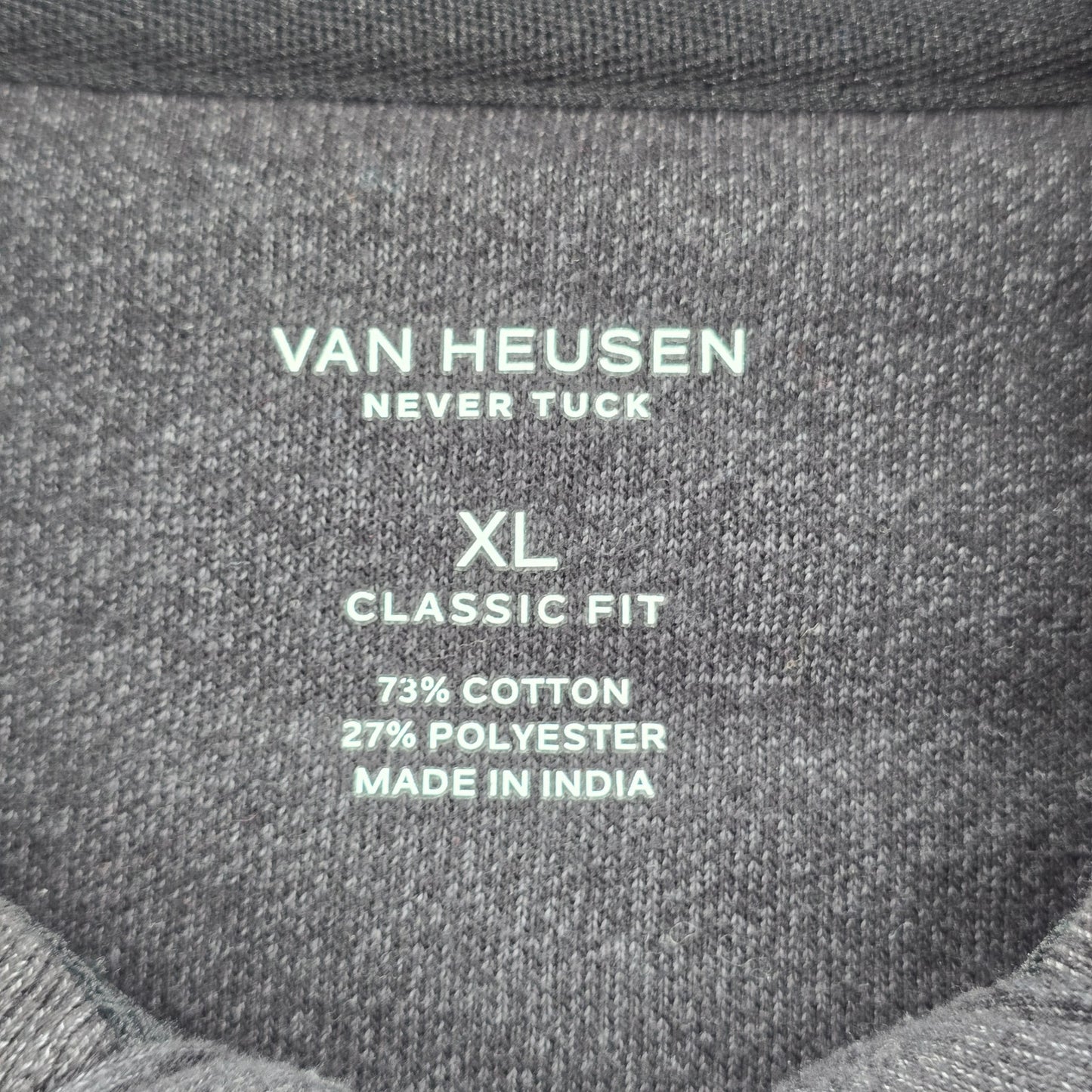 Van Heusen Gray Pullover Sweater Never Tuck Classic Fit Mock Neck XL Extra Large