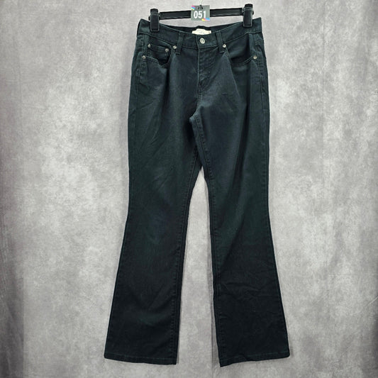 051. Levi's 515 Black Boot Cut Flare Denim Pants Jeans 4 Medium