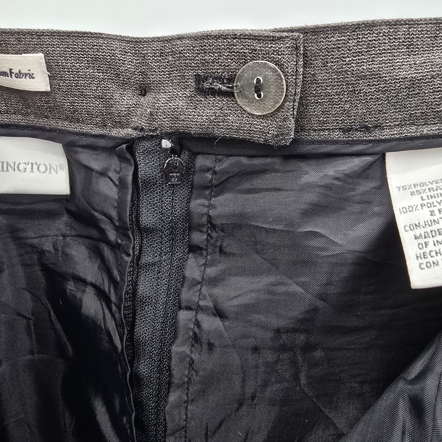 Worthington Gray Italian Zip Up Mini Short Executive Suit Skirt Plus 18