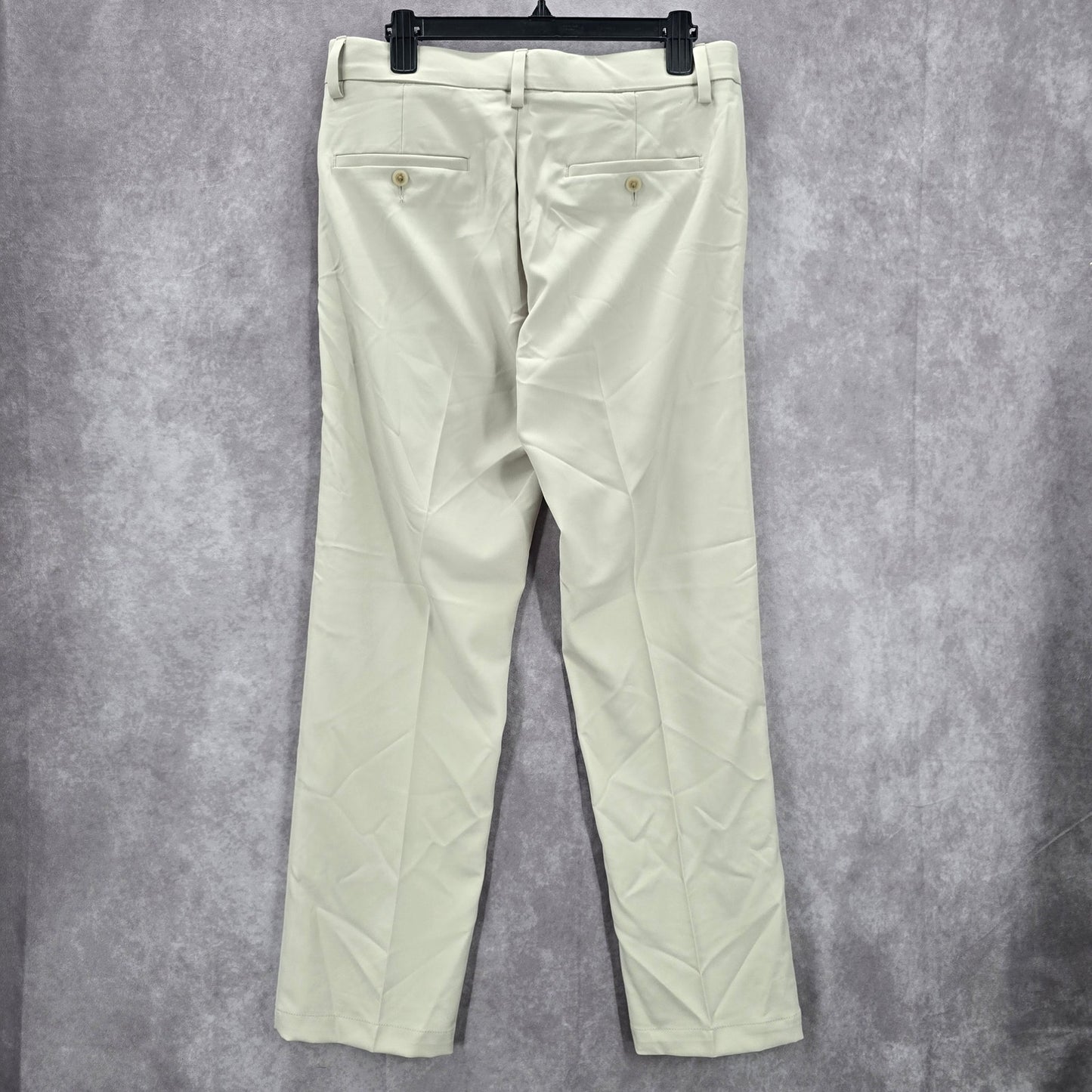 Haggar Cool 18 Pro Khaki Tailored Straight Dress Pants Trouser Golf Mens 32x30