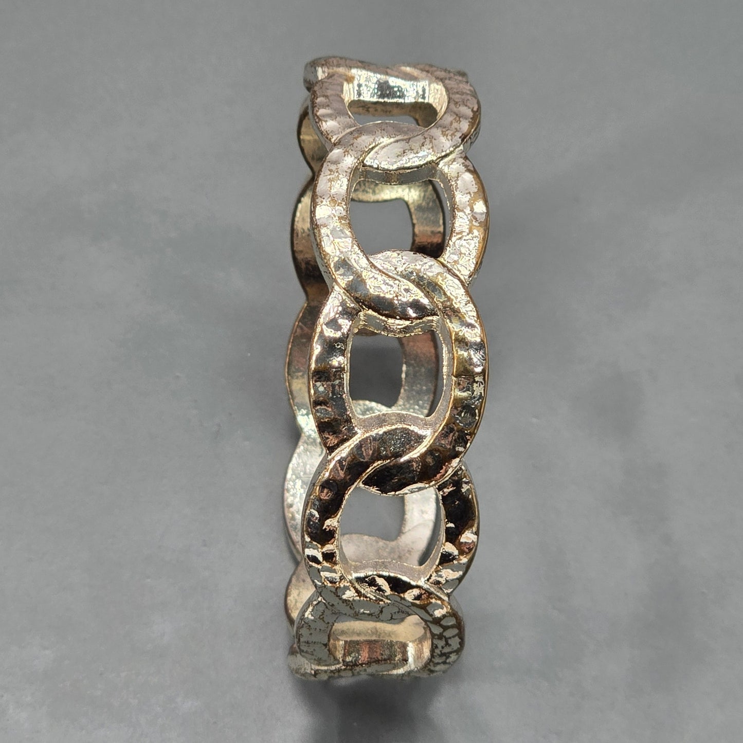 Zara Silver Chain Circle Link Metal Bracelet Fashion Costume Jewelry NWOT JB4-10