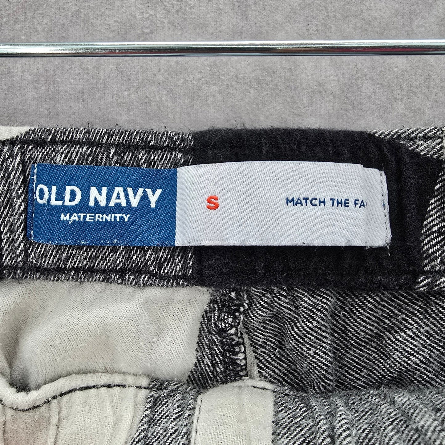 Old Navy Black White Gingham Maternity Lounge Pajama Bottoms Pants Small