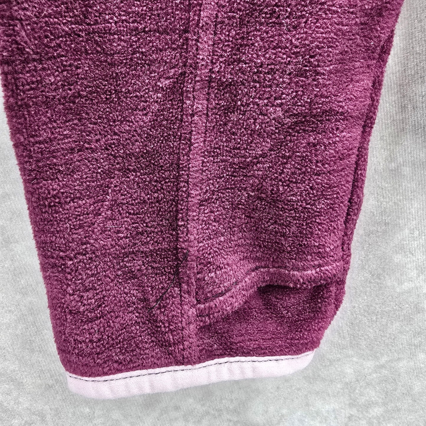 Purple Fleece Zipper Long Sleeve Activewear Y2K Sweater Cardigan Large