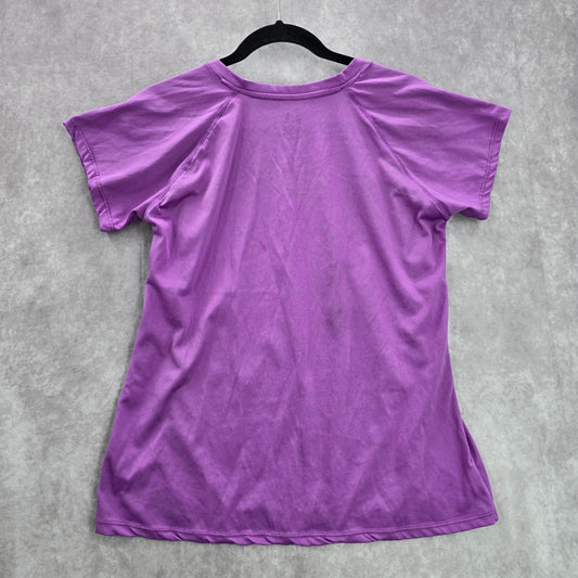 Purple Active Athleticwear Performance Running Jogger Short Sleeve Top Large