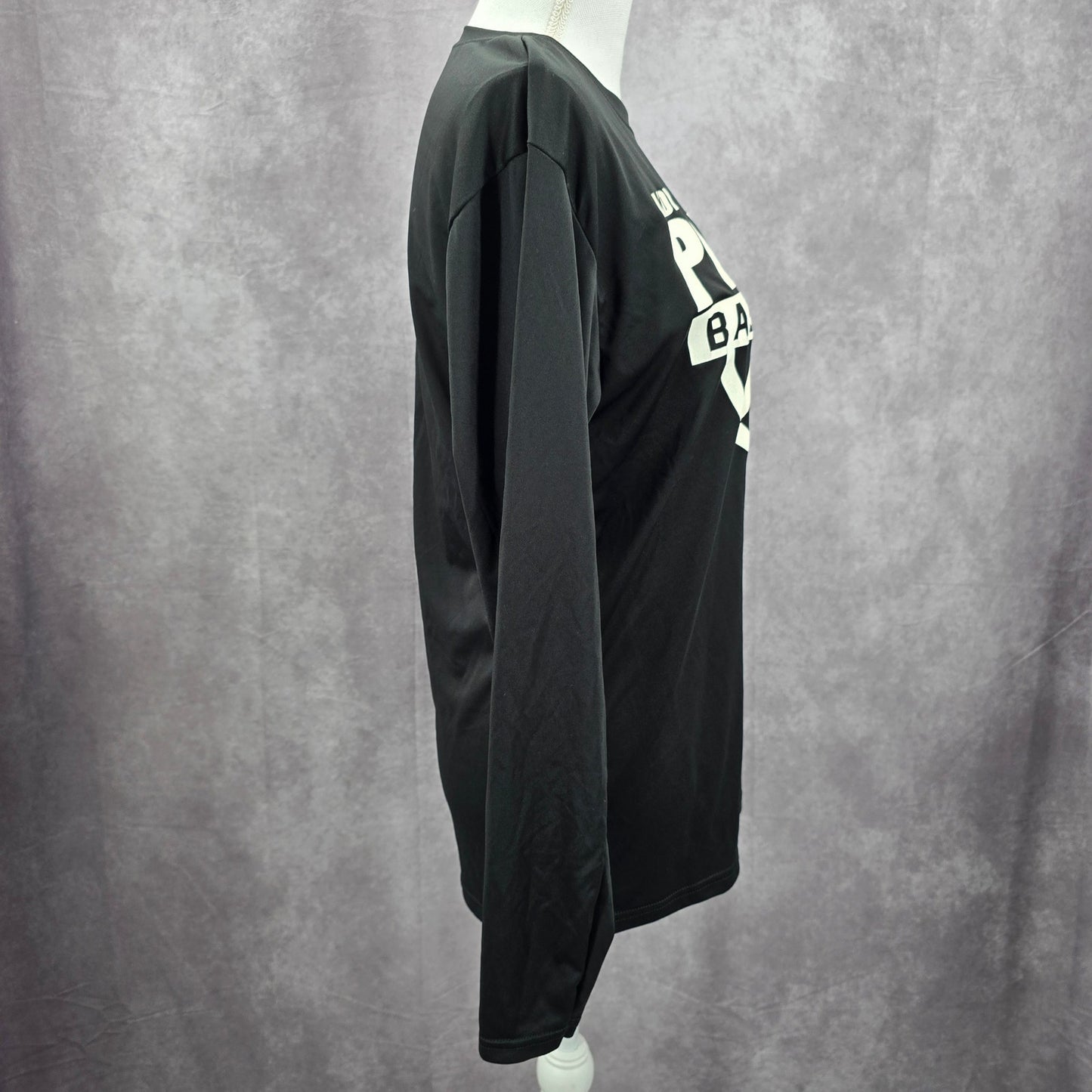 A4 Black Long Sleeve Lady Pirates Basketball Activewear Top Small