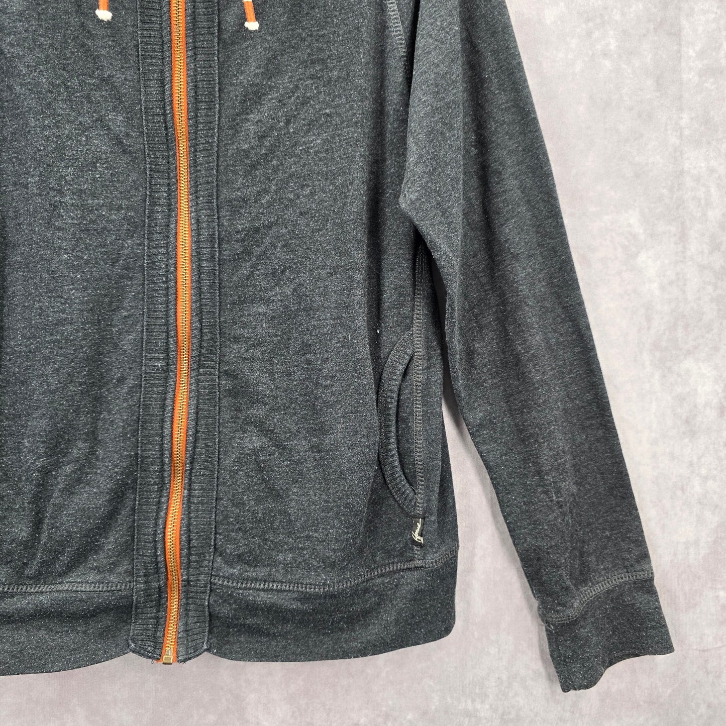 166. Howe Creative Workforce Gray Long Sleeve Zipper Sweater Jacket Small