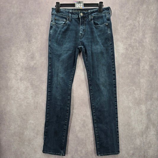 002. American Eagle Outfitters Dark Blue Denim Straight Pants Skinny 30x30