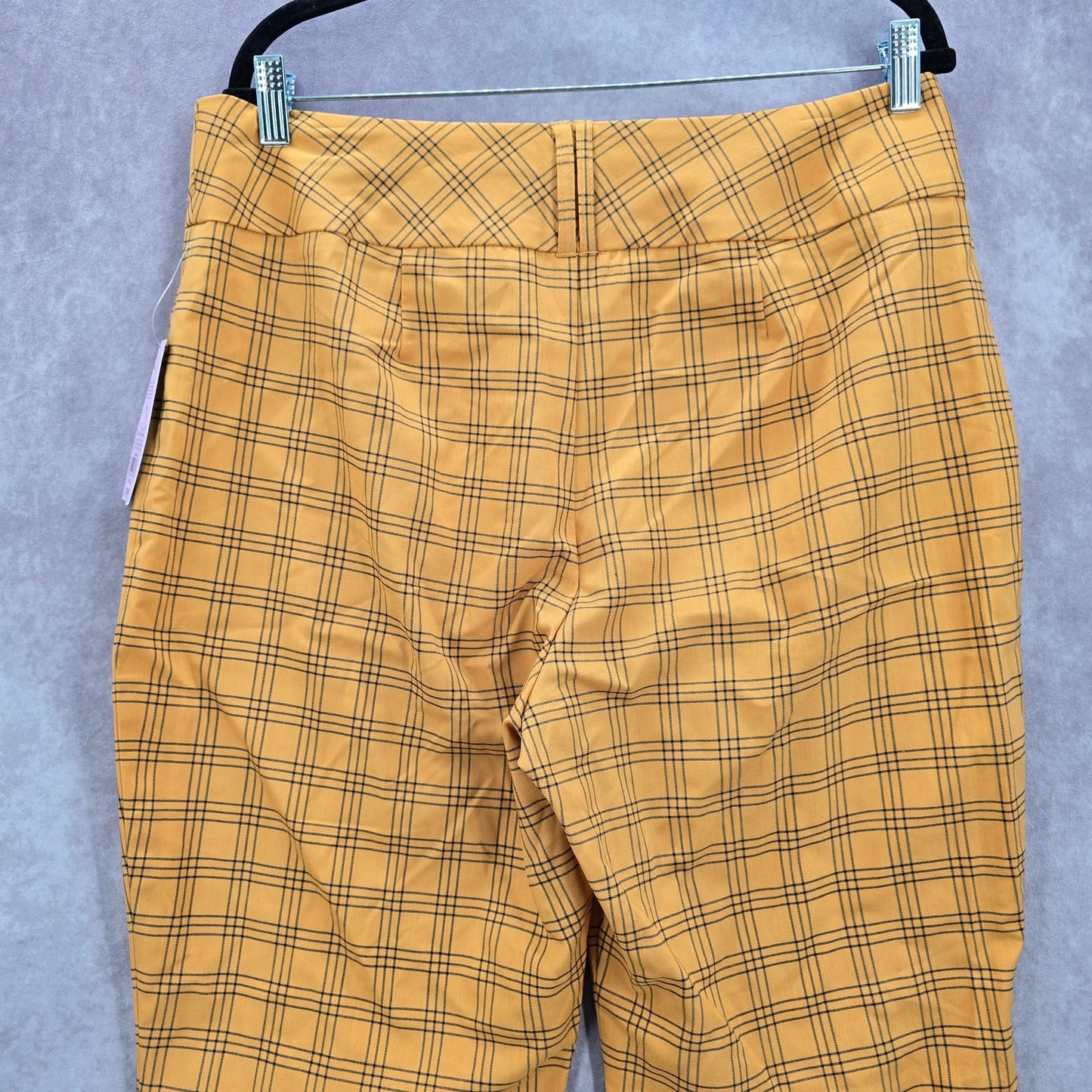 Wild Fable Yellow Plaid Straight Boho Flare Wide Leg Dress Bottom Pants Plus 16