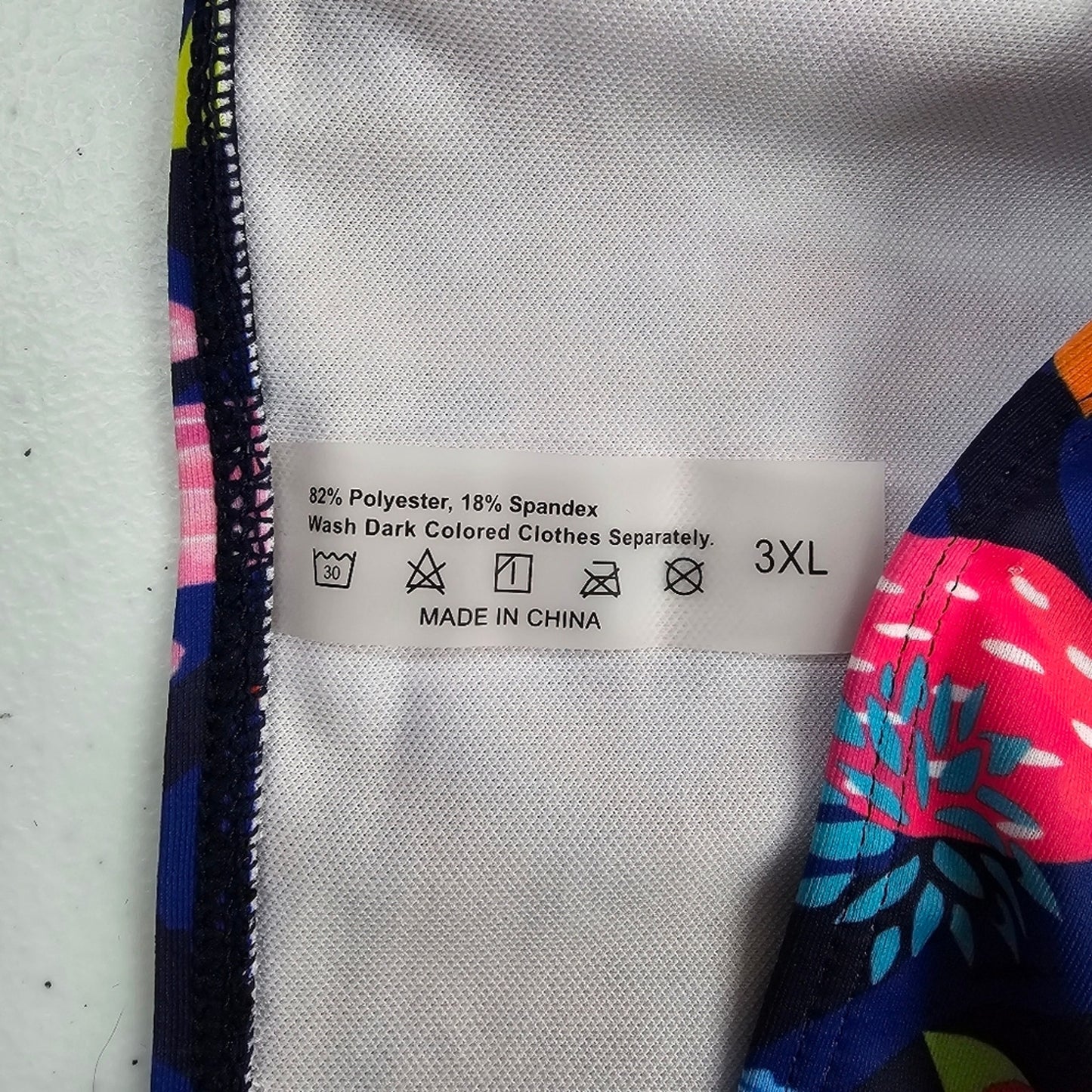 Shein Blue Cactus Floral Print Swimwear Swimsuit Bikini Bottom Plus 3XL