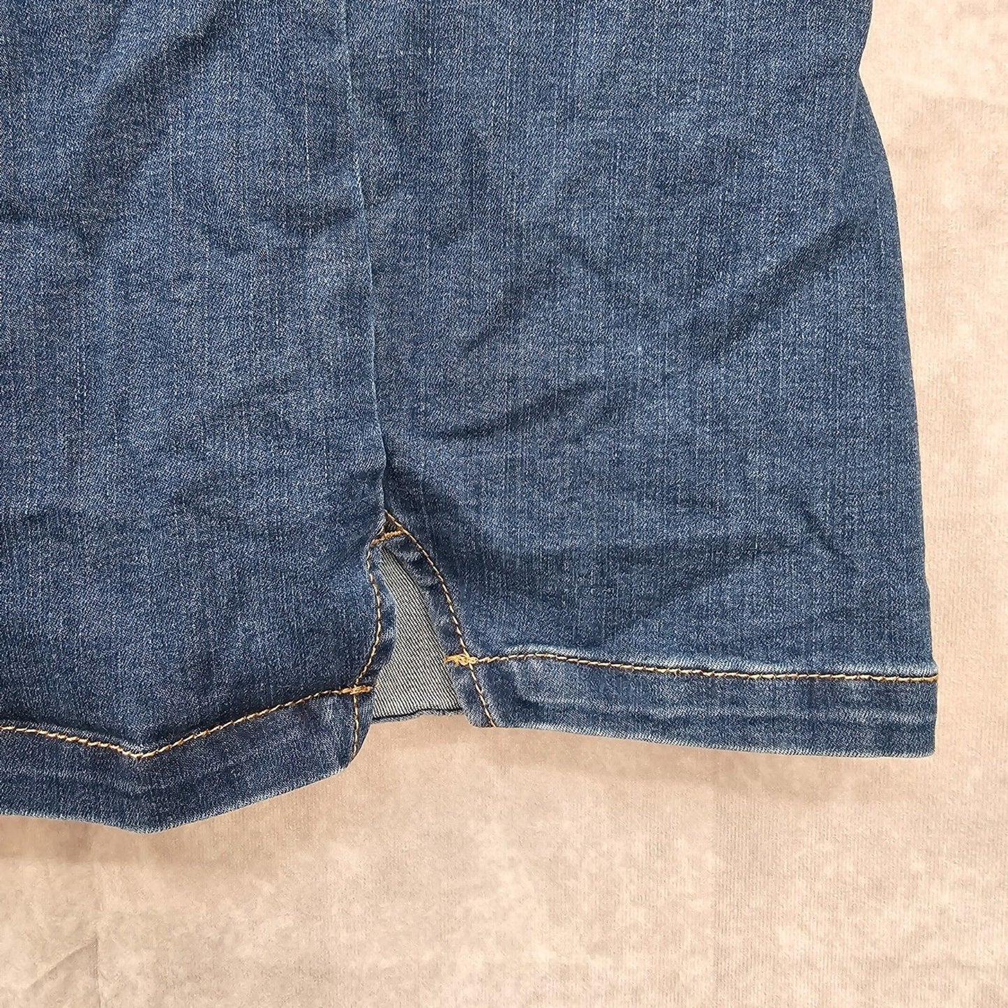 Wild Fable Blue Denim Jeans Short Mini Skirt Zip Up Size 18