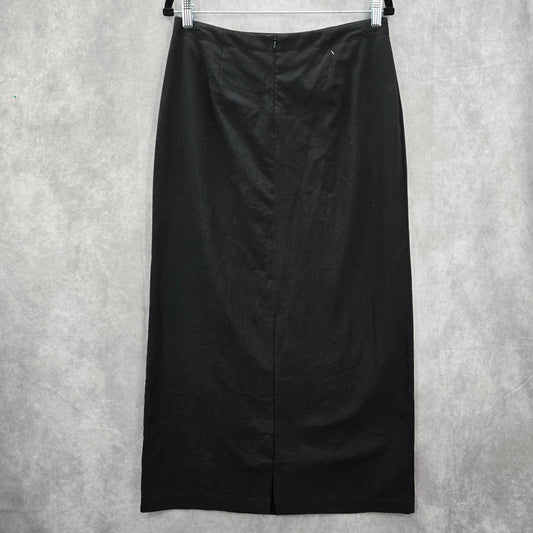 NYCC Black Pencil Midi Executive Slit Rave Costume Skirt Plus 14