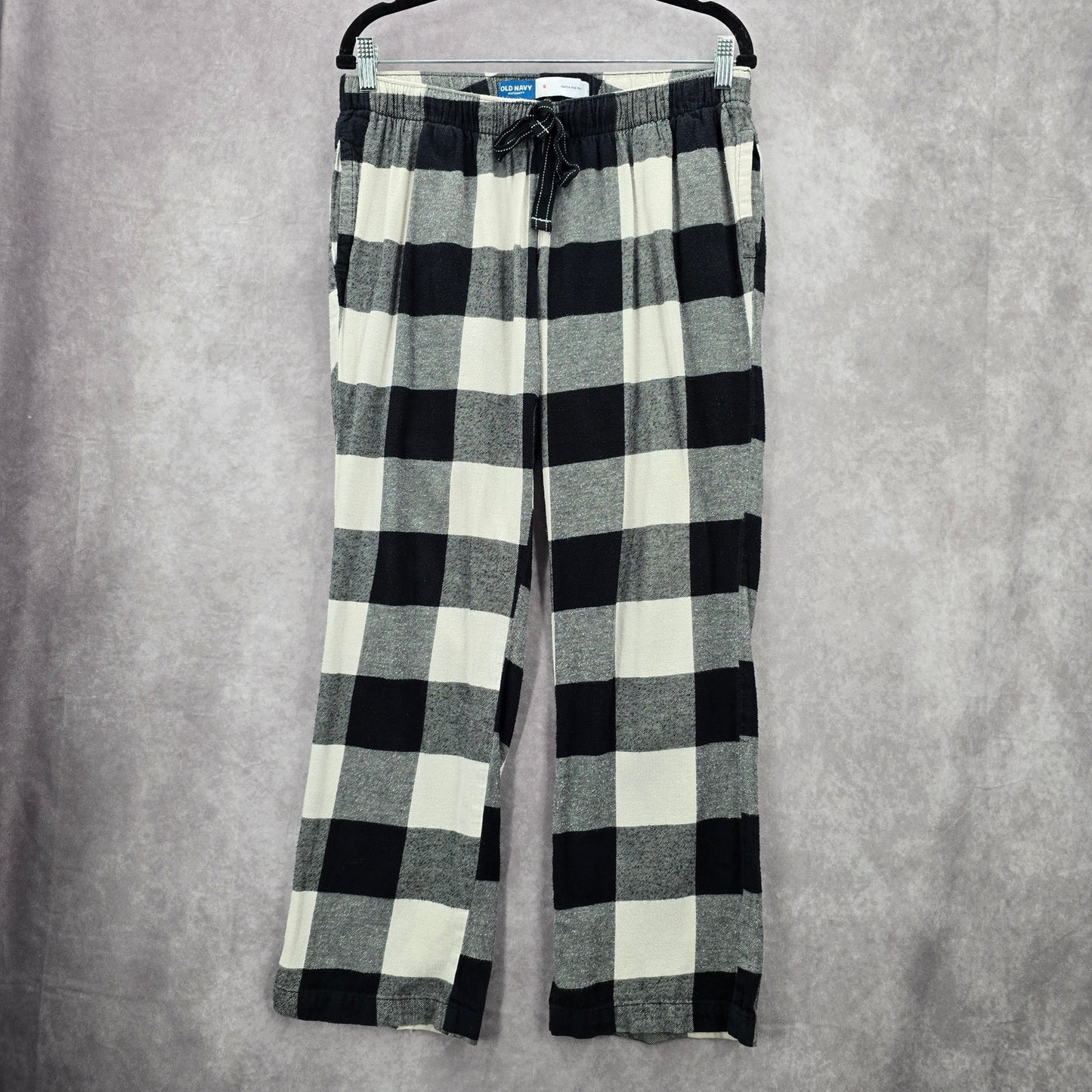 Old Navy Black White Gingham Maternity Lounge Pajama Bottoms Pants Small