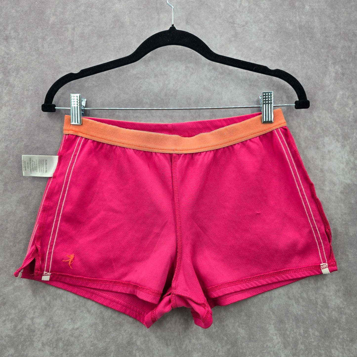 Danskin Now Pink White Athletic Running Activewear Shorts Pants Bottoms XL