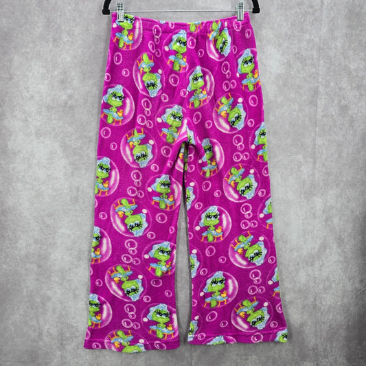 Seven Apparel Purple Fleece Frog Bubble Bath Duck Trouser Pajama Pants M Medium