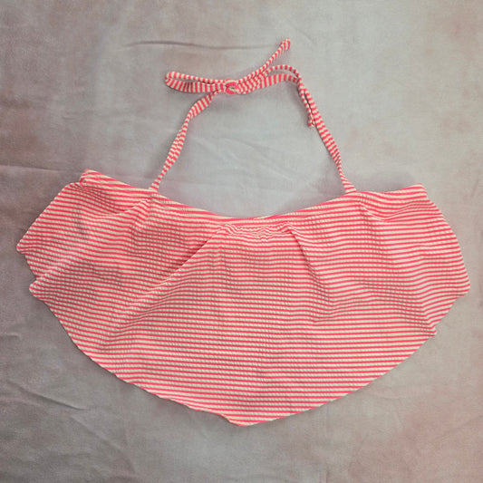 Cat & Jack Pink White Stripe String Girls Bikini Top Swimwear Large 10/12