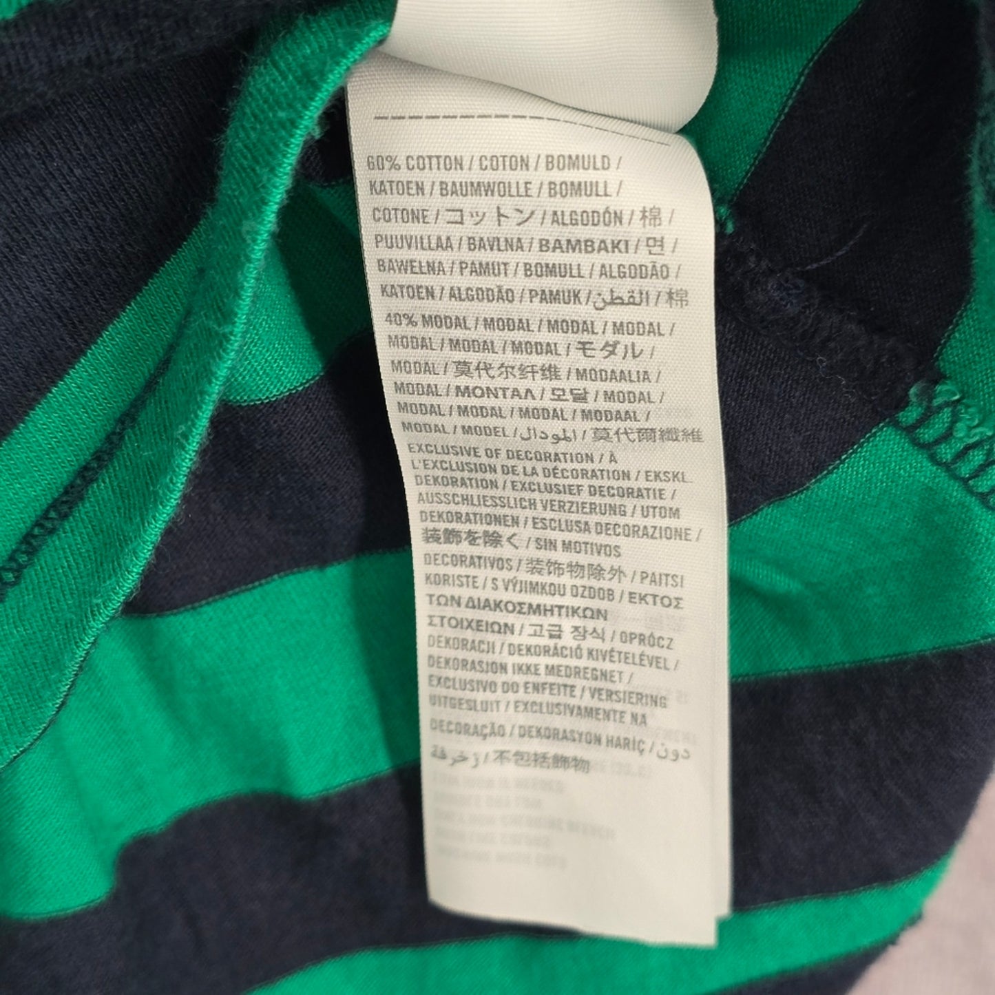 Abercrombie & Fitch Green Blue Stripe Top Casual Small