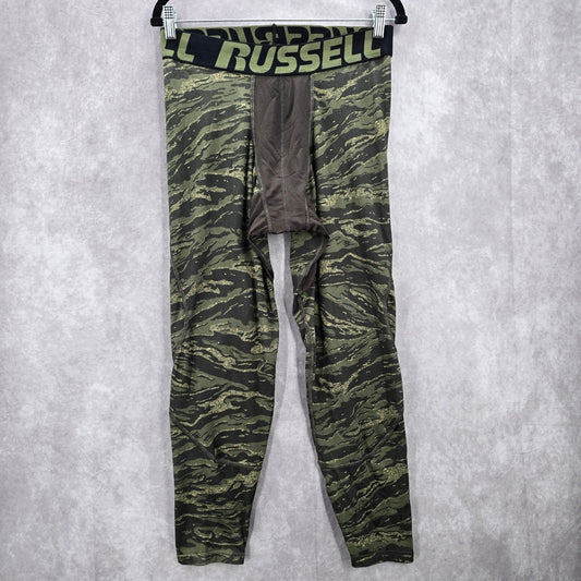 Russell Green Camo Compression Dri Power Scent Stop Leggings Pants Large L