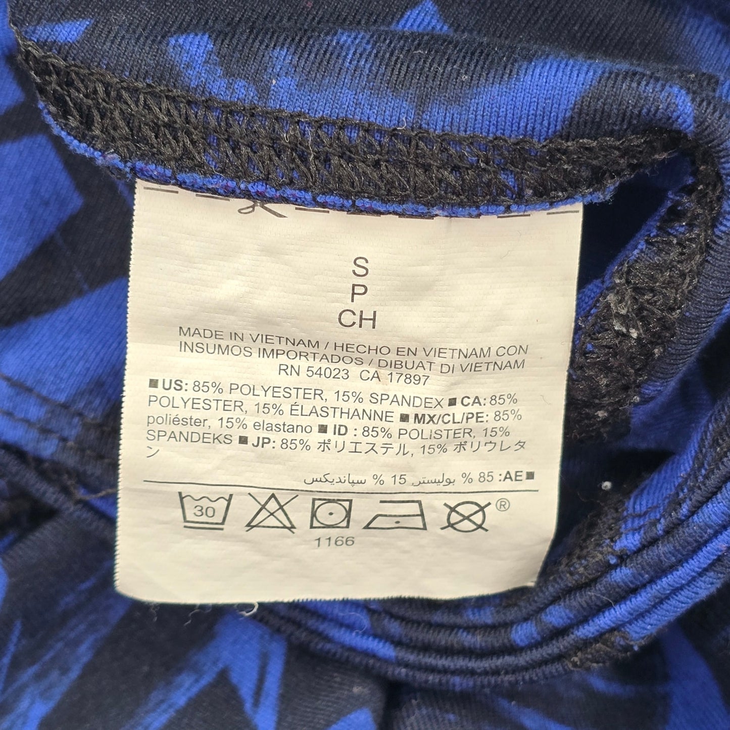 Old Navy Active Blue Black Geometric Cropped Legging Pants Bottoms Small