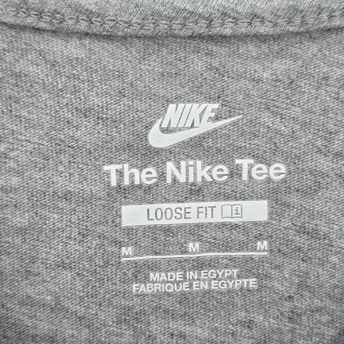 Nike Gray Long Sleeve Cropped Loose Fitted Tee Sports Cotton Active Top Medium