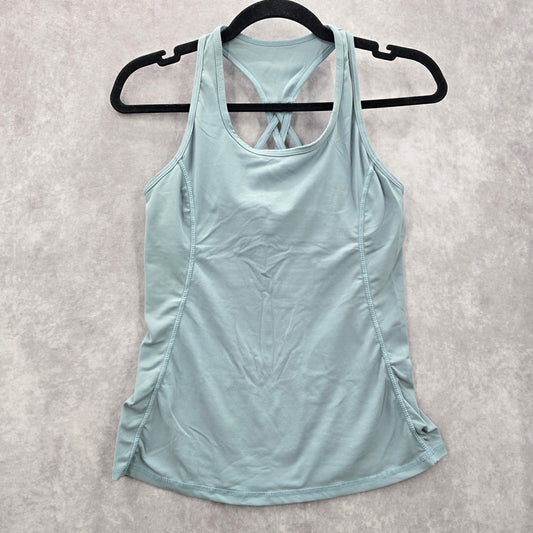 Gray Racerback Sleeveless Activewear Yoga Tank Top Shirt Medium