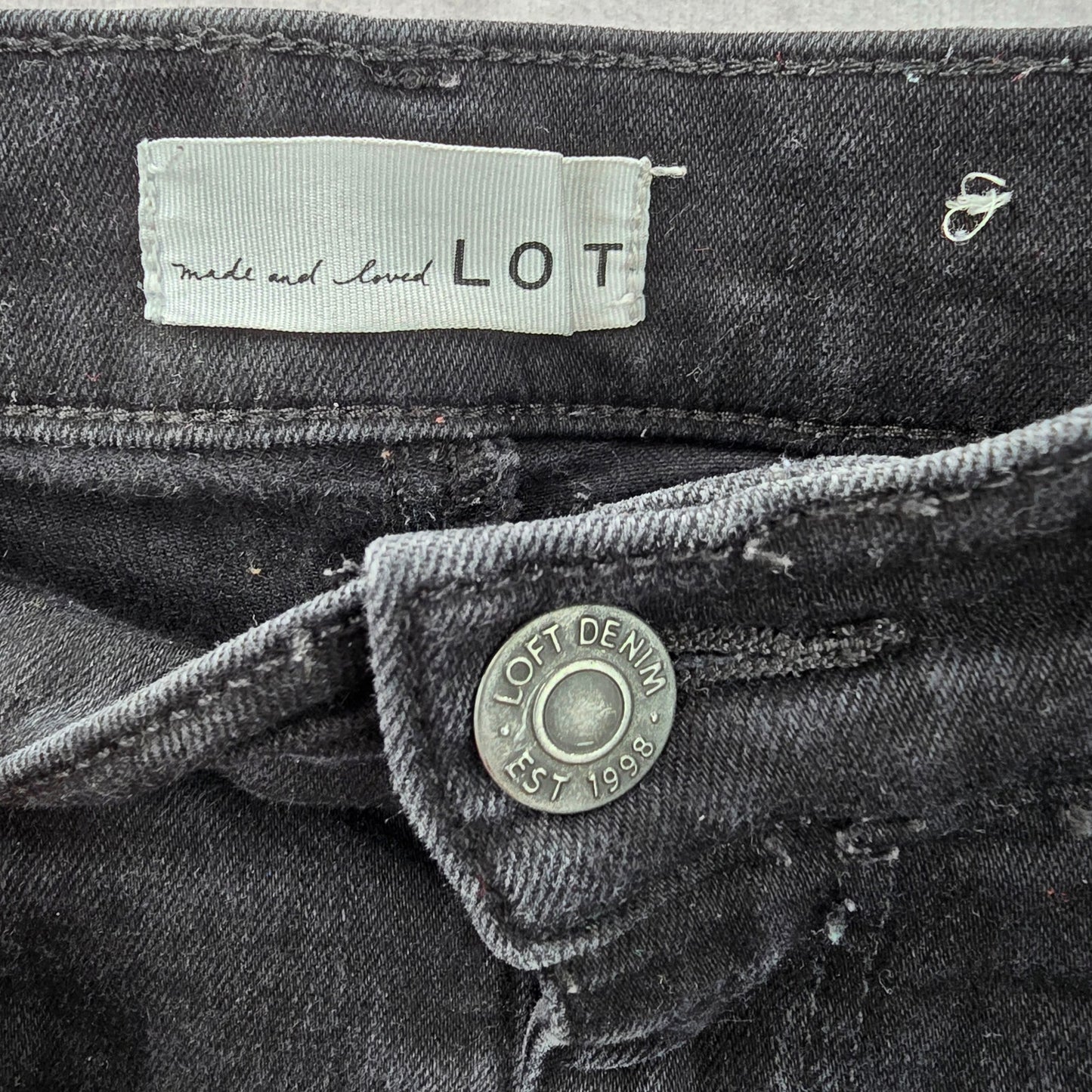 Ann Taylor Loft Black The Skinny Denim Jeans Pants Bottoms Size 4/27