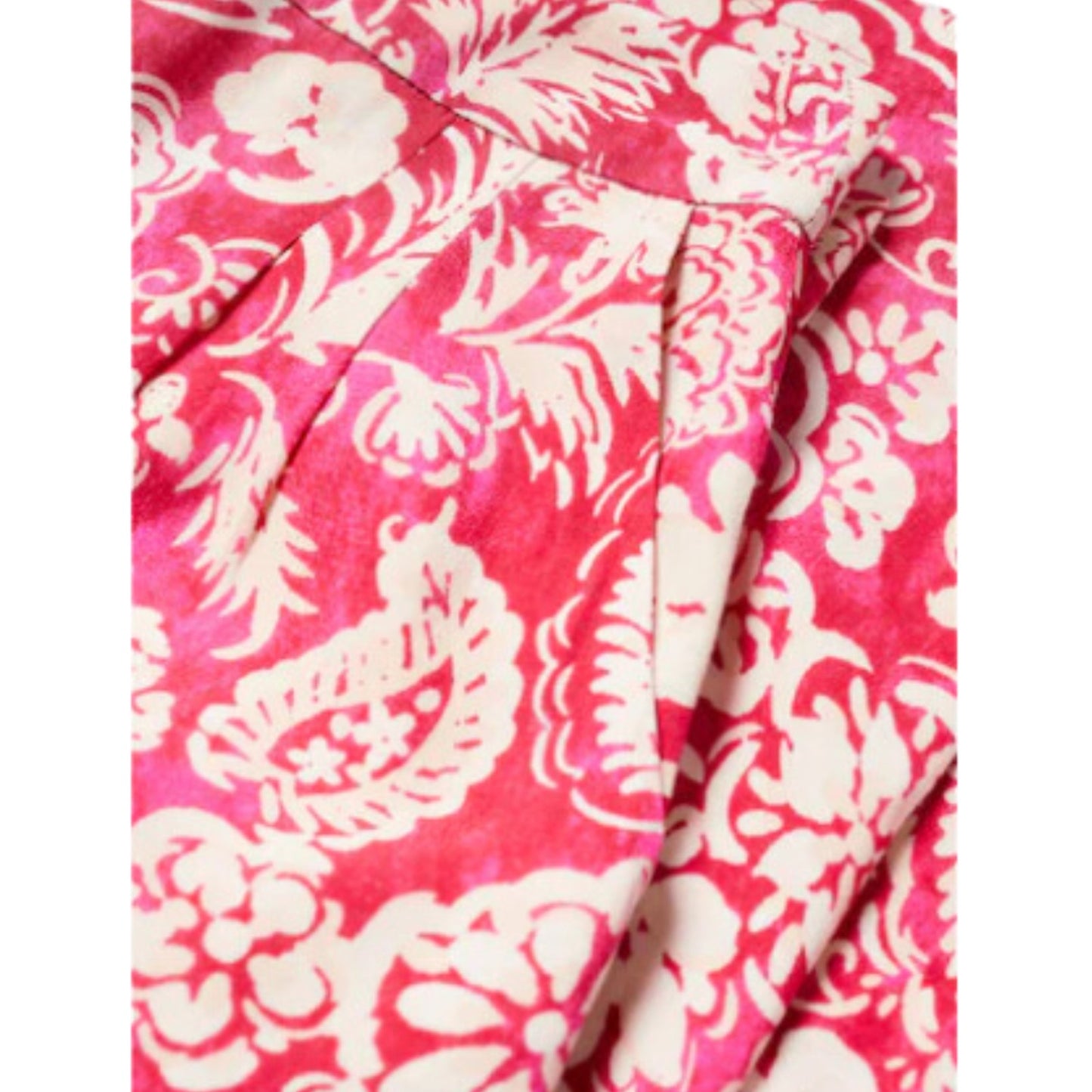 Mango Pink Floral Print Culotte Wide Leg Cropped Bottoms Pants XXL