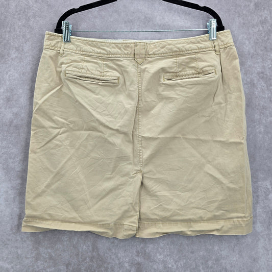 Old Navy Tan Khaki Mini Cotton Active Preppy Short Tennis Skirt Plus 16
