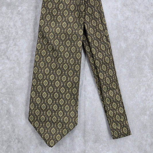 Joseph Abboud Brown Blue Paisley Floral Executive 100% Silk Men's Neck Tie