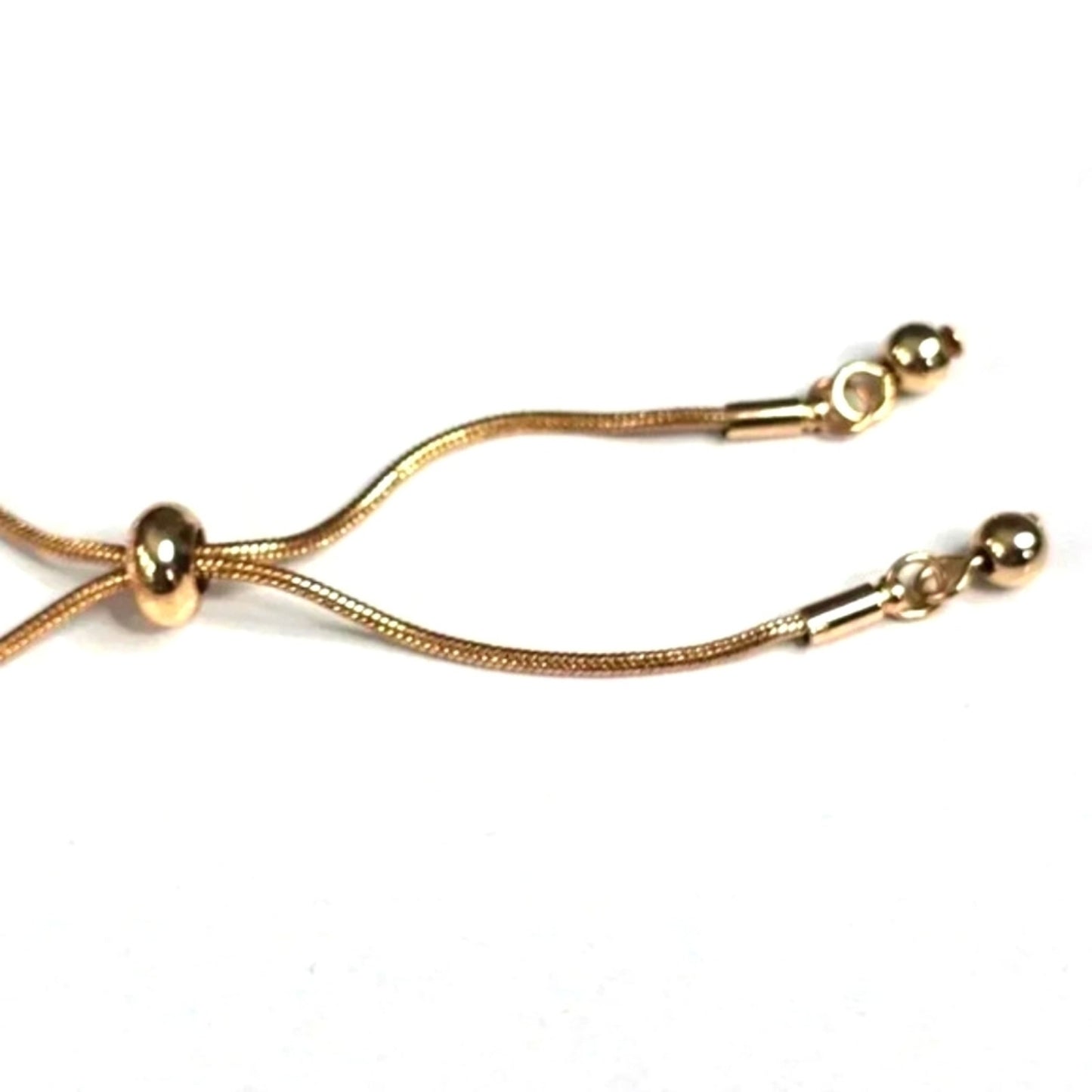 Pink Gold Rhinestone Chain Bead Bracelet Fashion Jewelry NWT JB2-28