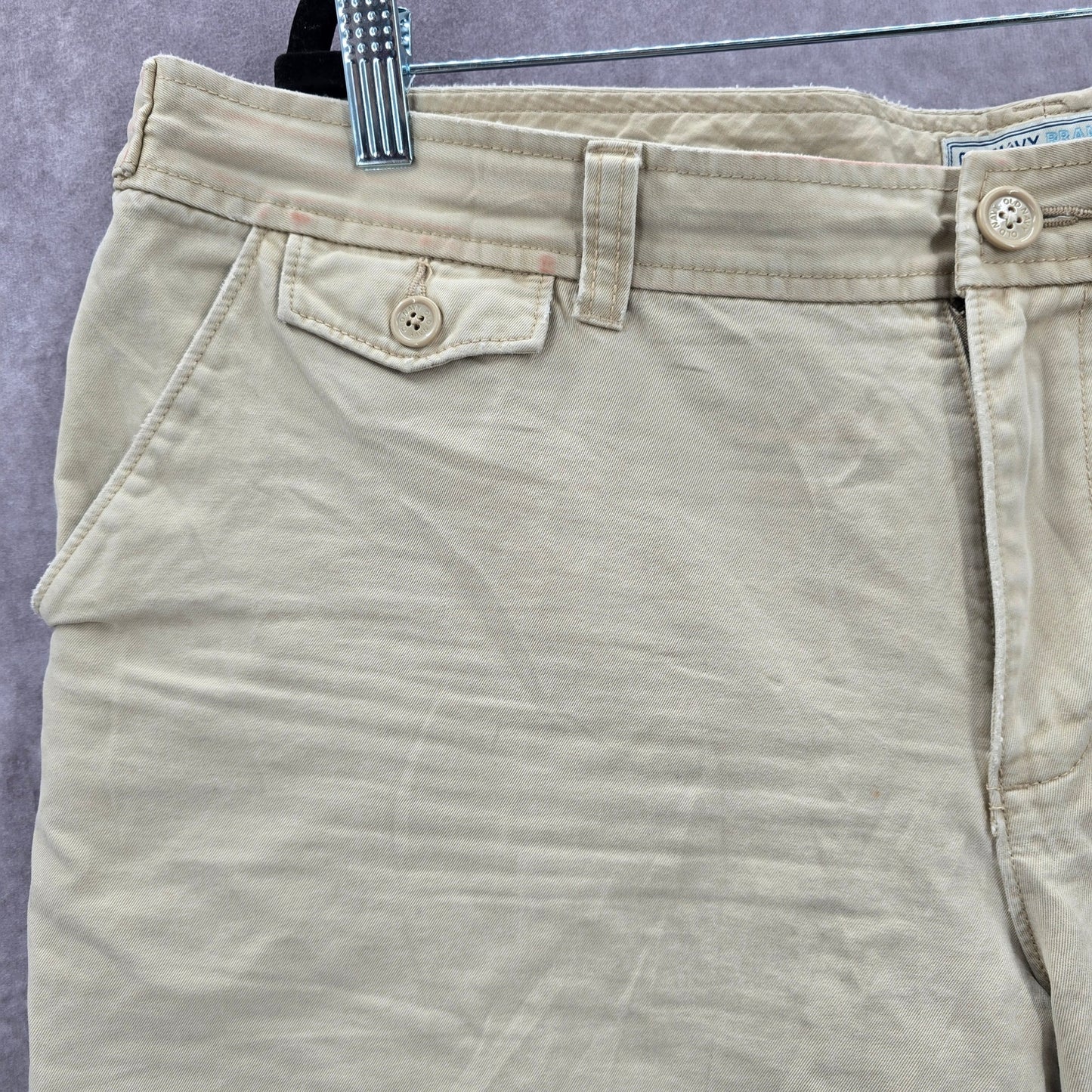 Old Navy Khaki Tan Low Waist Cargo Bermuda Cotton Bottoms Pants Shorts Plus 20
