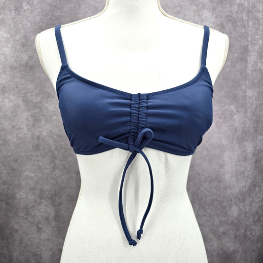 Blue Padded Adjustable String Clasp Bikini Top Swimwear Medium