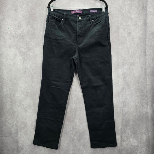 Gloria Vanderbilt Black Amanda Straight Denim Jeans Bottoms Pants Plus 14 Petite