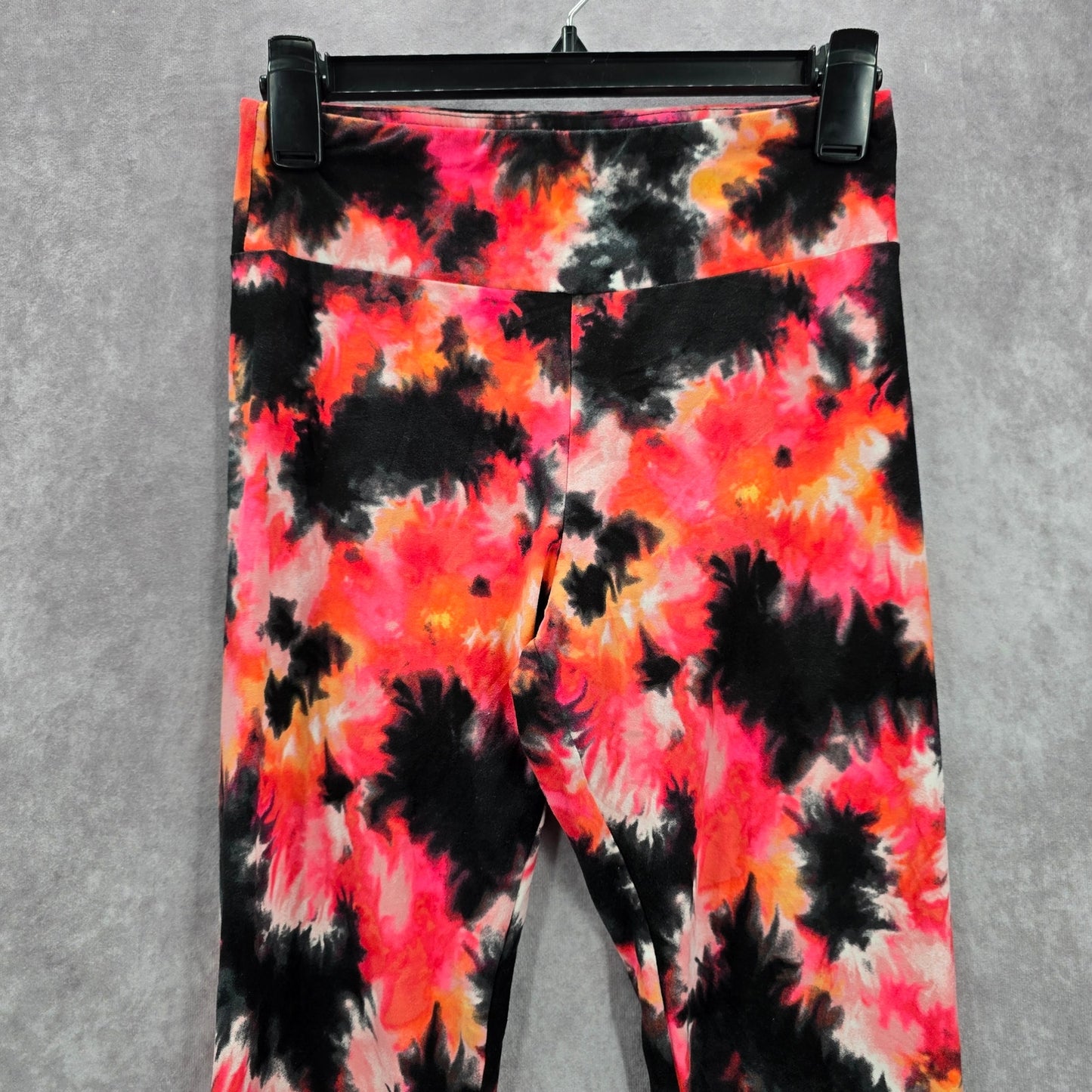 No Boundaries Orange Pink Tie Dye Stretch Skinny Junior Ankle Legging M Medium