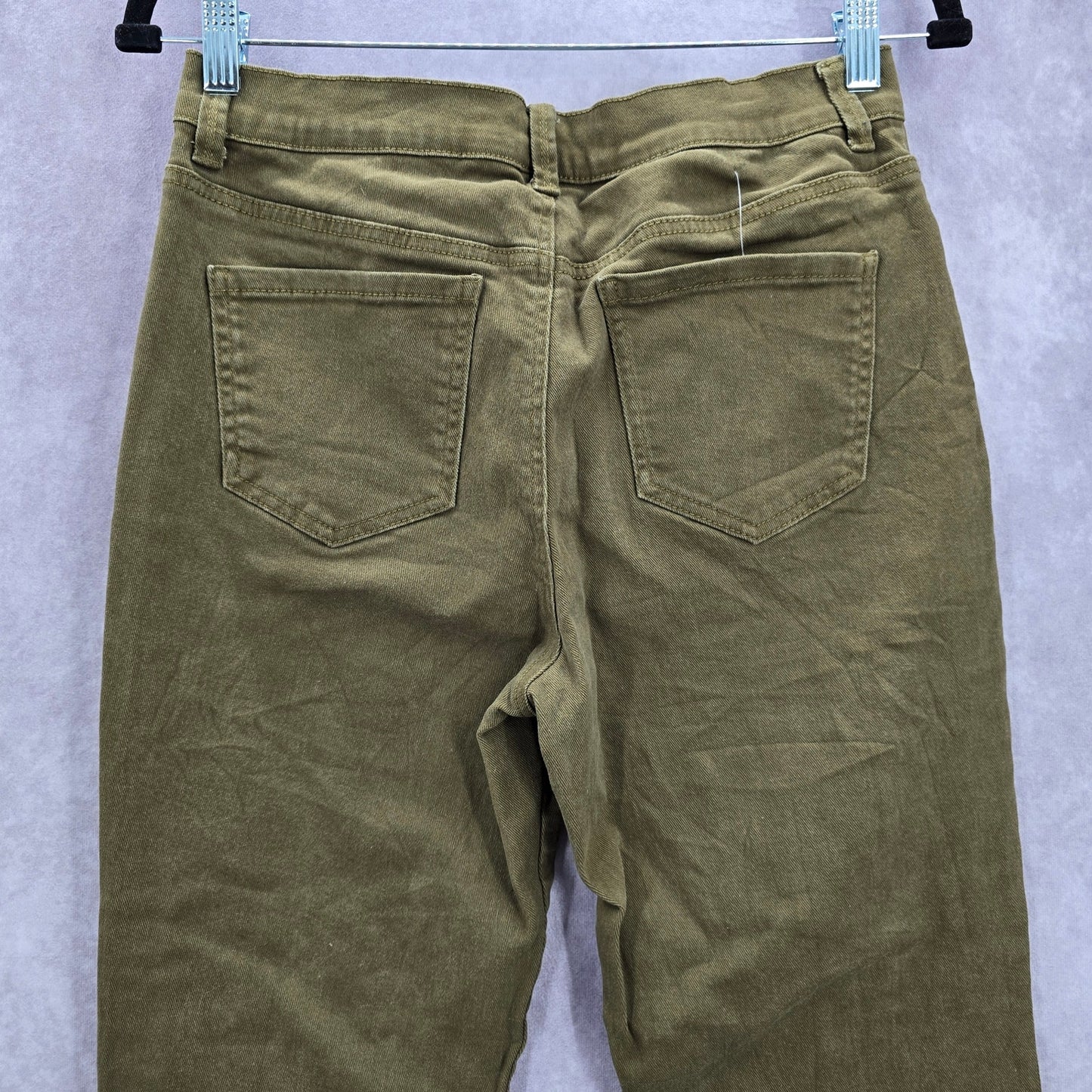 Gloria Vanderbilt Green Straight Taper Denim Short Jeans Cotton Bottom Pants 10S