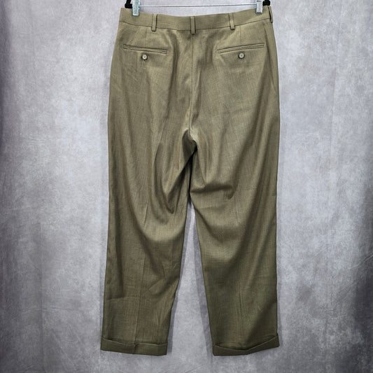 George Brown Pleat Mens Executive Work Bottoms Suit Dress Pants 36x30