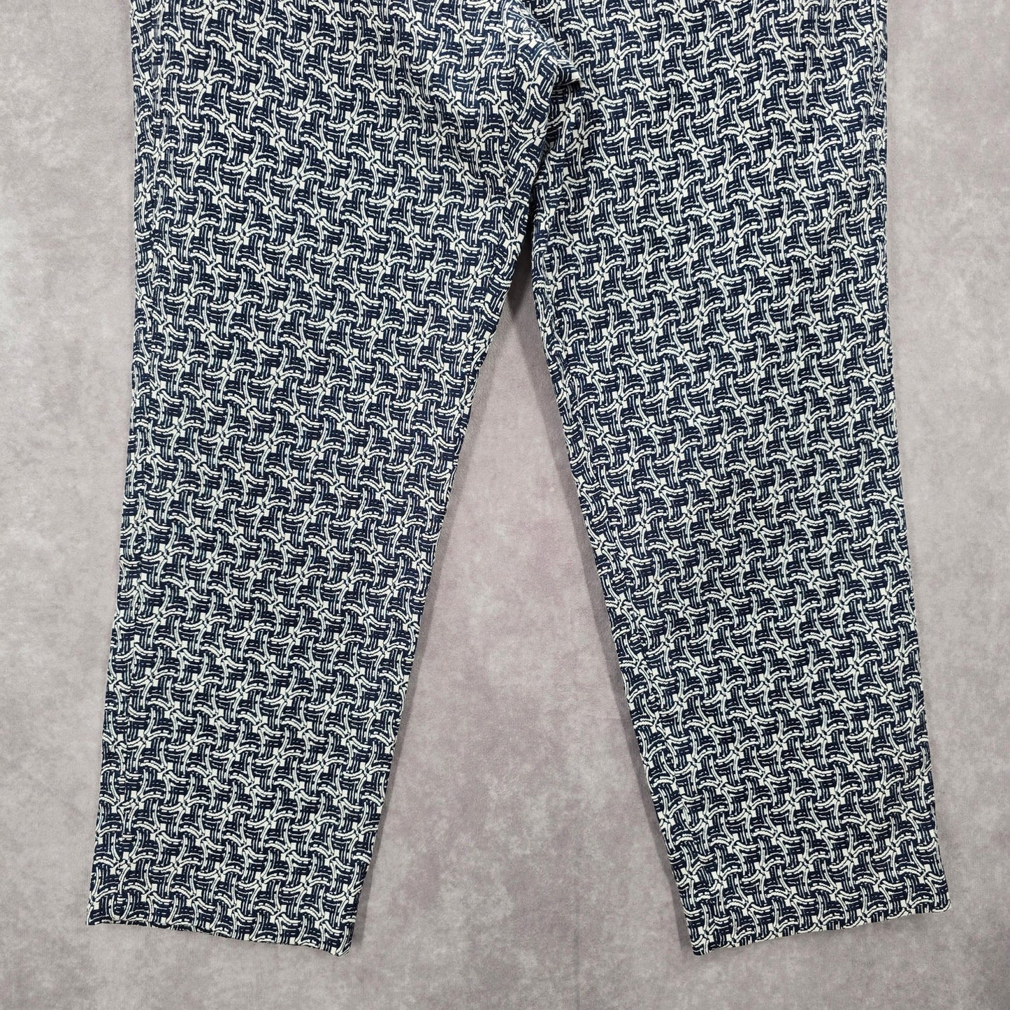 Banana Republic Navy Blue Avery Link Pattern Dress Executive Office Pants 8P