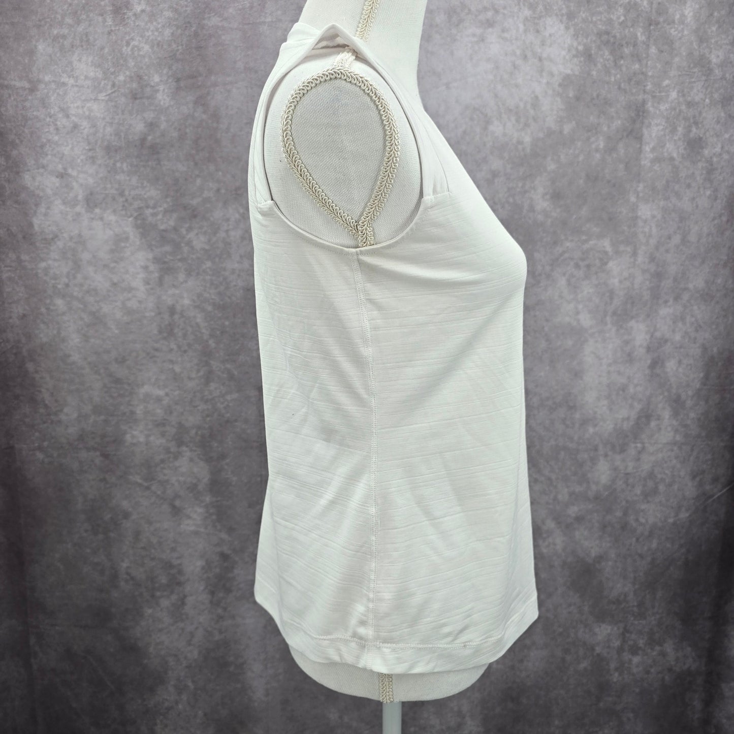 Talbots White Sportswear UPF 50+ Protection Active Tank Top Small Petite SP