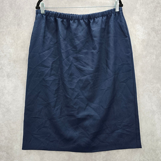 105. Navy Blue Executive Knee Length Pencil Skirt Plus 14
